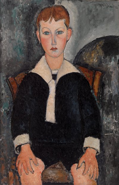 Jongen in matrozenpak door Amedeo Modigliani